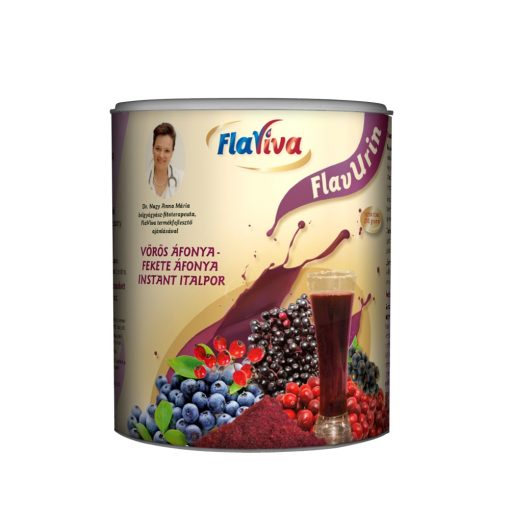 FlaViva FlavUrin - Vörös áfonyás és fekete áfonyás instant italpor (250g)