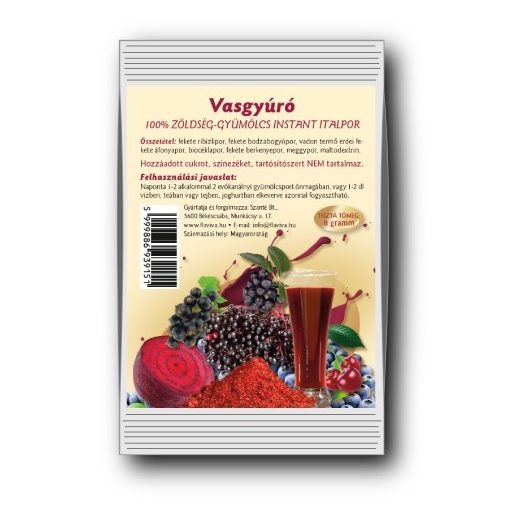 FlaViva Vasgyúró - 100% zöldség-gyümölcs instant italpor (12g)