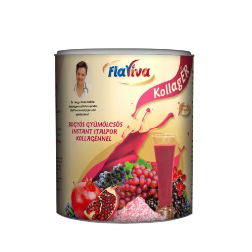 FlaViva KollagÉr - bogyós gyümölcsös instant italpor hidrolizált kollagénnel (250 g)